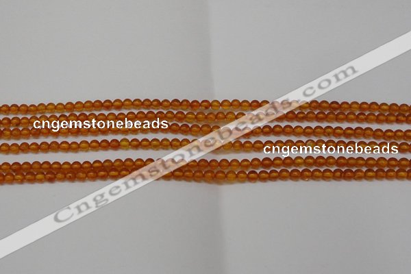 CAR105 15.5 inches 3mm round natural amber beads