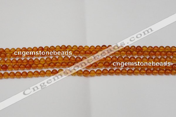 CAR107 15.5 inches 5mm round natural amber beads