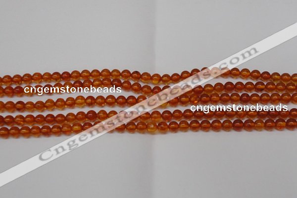 CAR111 15.5 inches 4mm round natural amber beads