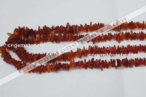 CAR117 16 inches 2*6mm - 3*10mm natural amber chips beads