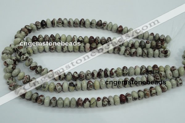 CAR12 15.5 inches 6*10mm rondelle artistic jasper beads wholesale