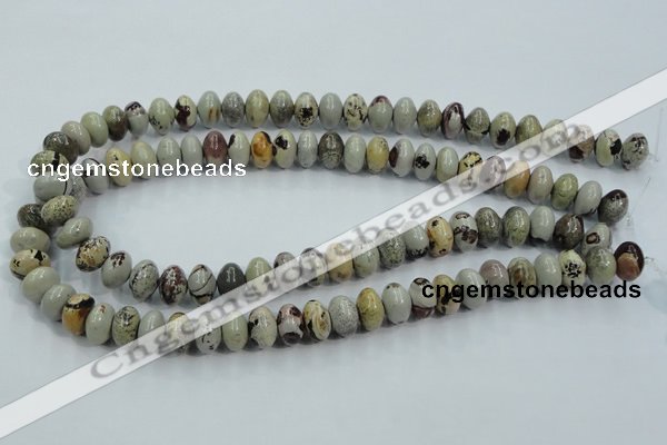 CAR14 15.5 inches 8*12mm rondelle artistic jasper beads wholesale