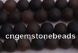 CAR209 15.5 inches 8mm - 9mm round matte natural amber beads