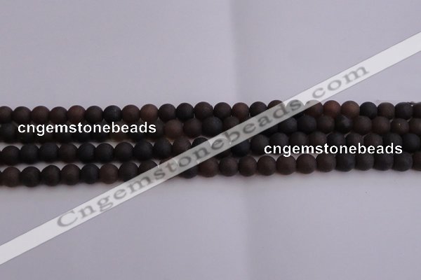 CAR209 15.5 inches 8mm - 9mm round matte natural amber beads