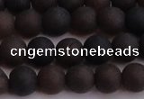 CAR210 15.5 inches 10mm - 11mm round matte natural amber beads