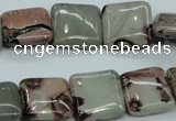 CAR23 15.5 inches 15*15mm square artistic jasper beads wholesale