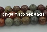 CAR350 15.5 inches 4mm round red artistic jasper beads wholesale