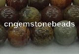 CAR354 15.5 inches 12mm round red artistic jasper beads wholesale