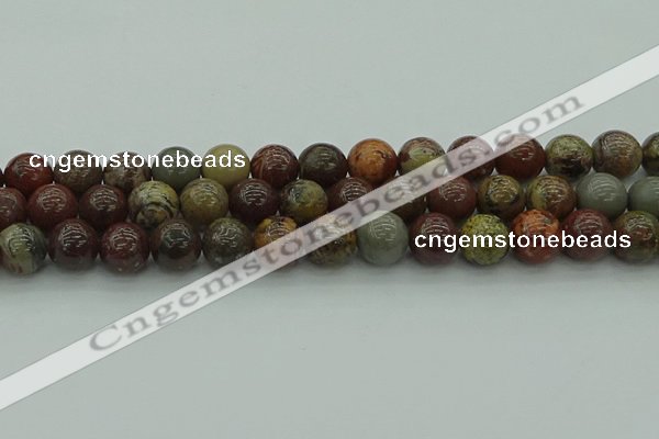 CAR354 15.5 inches 12mm round red artistic jasper beads wholesale