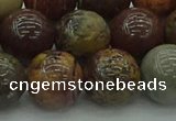 CAR355 15.5 inches 14mm round red artistic jasper beads wholesale