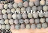 CAR373 15.5 inches 10mm round matte artistic jasper beads wholesale