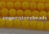 CAR401 15.5 inches 6mm round synthetic amber beads wholesale