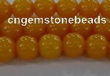 CAR402 15.5 inches 8mm round synthetic amber beads wholesale