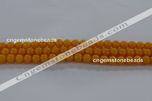 CAR402 15.5 inches 8mm round synthetic amber beads wholesale