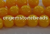 CAR403 15.5 inches 10mm round synthetic amber beads wholesale