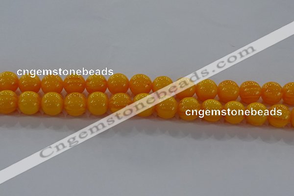 CAR404 15.5 inches 12mm round synthetic amber beads wholesale