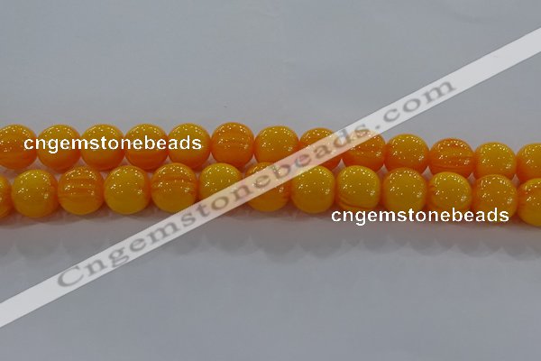 CAR405 15.5 inches 14mm round synthetic amber beads wholesale