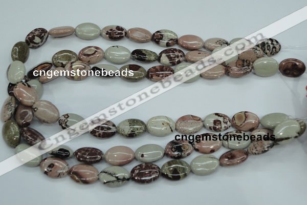 CAR41 15.5 inches 13*18mm oval artistic jasper beads wholesale