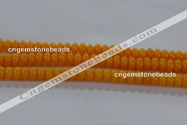 CAR410 15.5 inches 6*9mm rondelle synthetic amber beads wholesale