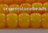 CAR412 15.5 inches 9*11mm drum synthetic amber beads wholesale