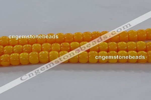 CAR412 15.5 inches 9*11mm drum synthetic amber beads wholesale