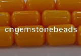 CAR414 15.5 inches 10*15mm tube synthetic amber beads wholesale