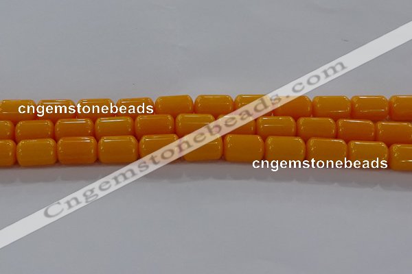 CAR414 15.5 inches 10*15mm tube synthetic amber beads wholesale