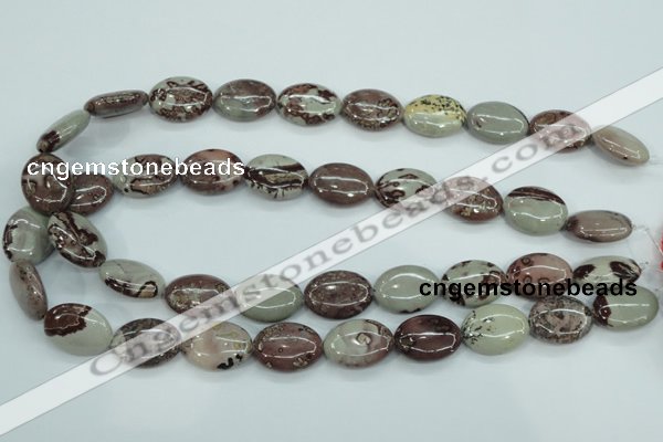 CAR42 15.5 inches 15*20mm oval artistic jasper beads wholesale