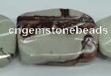 CAR48 15.5 inches 30*40mm twisted rectangle artistic jasper beads