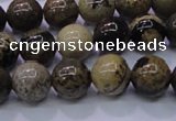 CAR50 15.5 inches 4mm round yellow artistic jasper beads