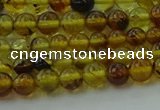 CAR500 15.5 inches 4mm - 5mm round natural amber beads wholesale