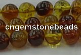 CAR502 15.5 inches 8mm - 9mm round natural amber beads wholesale