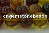 CAR505 15.5 inches 12mm - 13mm round natural amber beads wholesale