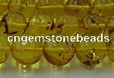 CAR524 15.5 inches 9mm - 10mm round natural amber beads wholesale