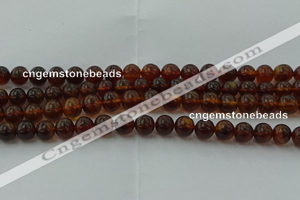 CAR528 15.5 inches 8mm - 9mm round natural amber beads wholesale