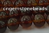 CAR529 15.5 inches 9mm - 10mm round natural amber beads wholesale