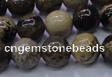 CAR53 15.5 inches 10mm round yellow artistic jasper beads