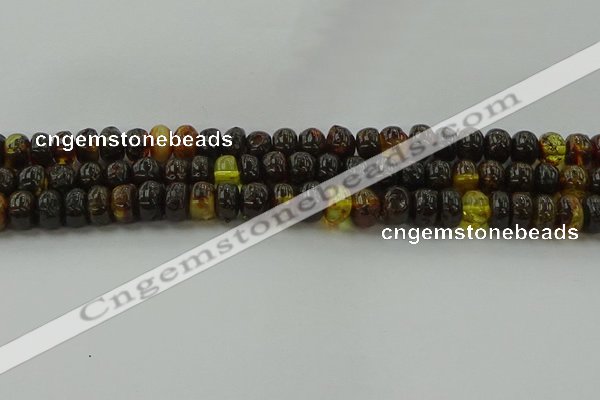 CAR532 15.5 inches 5*8mm rondelle natural amber beads wholesale