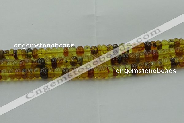 CAR538 15.5 inches 5*8mm rondelle natural amber beads wholesale