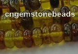 CAR539 15.5 inches 6*10mm rondelle natural amber beads wholesale