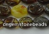 CAR545 15.5 inches 8*10mm - 9*11mm oval natural amber beads