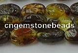 CAR546 15.5 inches 7*11mm - 8*12mm oval natural amber beads