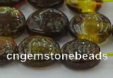 CAR547 15.5 inches 10*12mm - 11*14mm oval natural amber beads