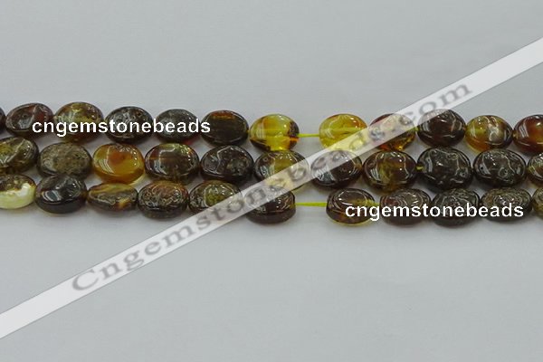 CAR547 15.5 inches 10*12mm - 11*14mm oval natural amber beads