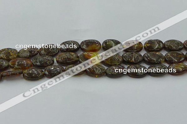 CAR548 15.5 inches 12*15mm - 13*17mm oval natural amber beads