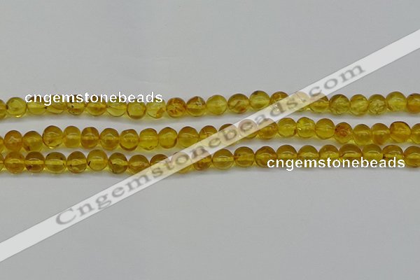 CAR551 15.5 inches 6mm - 7mm round natural amber beads wholesale