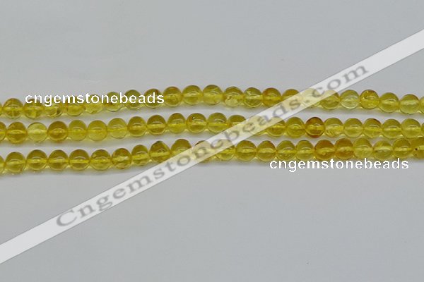 CAR555 15.5 inches 4mm - 5mm round natural amber beads wholesale