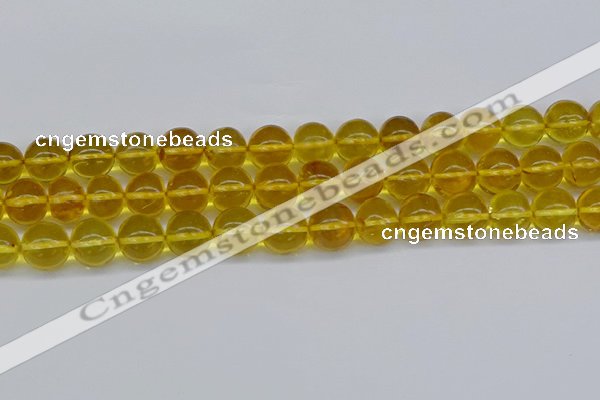 CAR565 15.5 inches 11mm - 12mm round natural amber beads wholesale