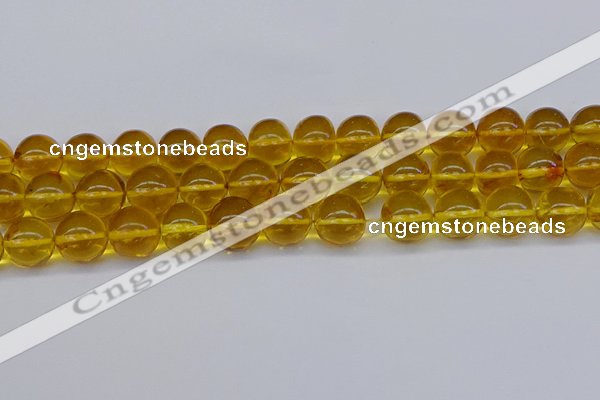 CAR566 15.5 inches 13mm - 14mm round natural amber beads wholesale