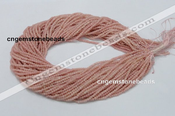 CAS01 15.5 inches 3mm round pink angel skin gemstone beads